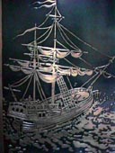 VELERO GRABADO EN COBRE