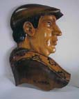 Pablo Neruda en madera